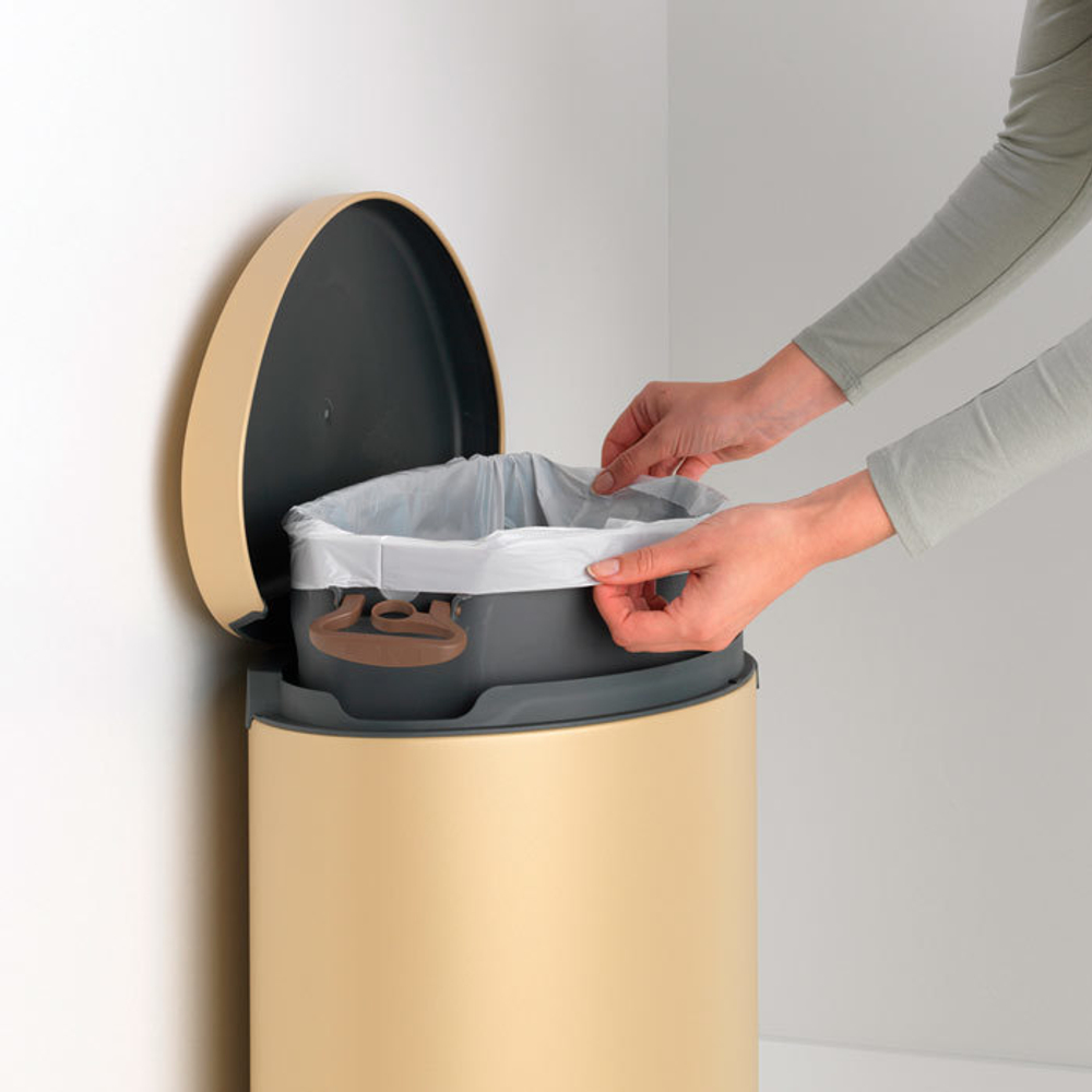 Мусорный бак с педалью 40л FB Brabantia Минерально-золотой