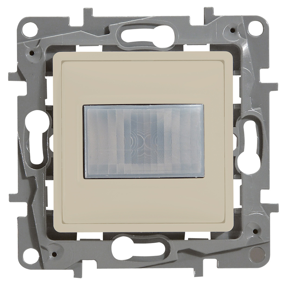 Датчик движения двухпроводной 400Вт с регулировкой выдержки времени, освещенности и радиуса обнаружения - слоновая кость ETIKA Legrand