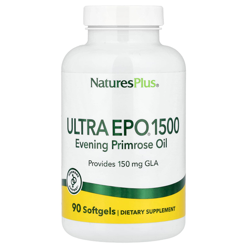 NaturesPlus, Ultra EPO® 1500, масло примулы вечерней, 90 капсул
