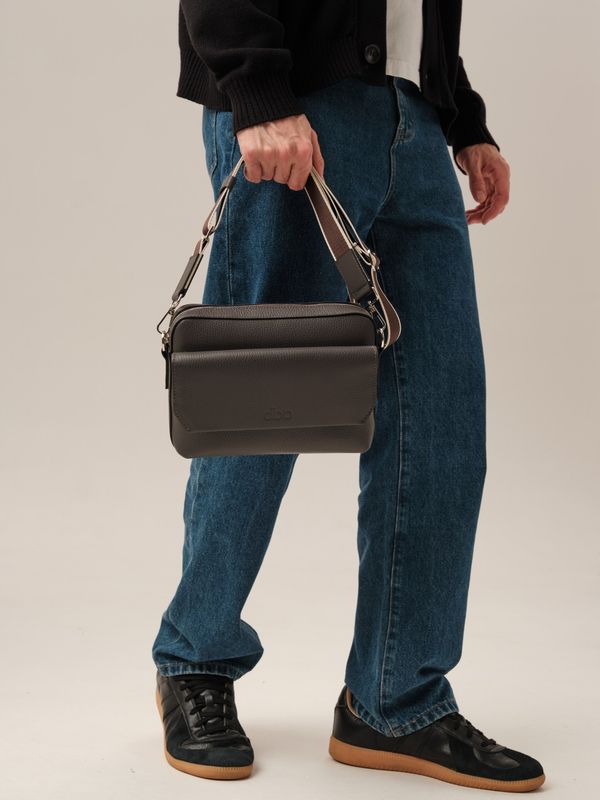 Мужская кожаная сумка Bora DBR 7113 темный лес