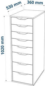 Комод Ингар 8 36x102x53, тёмно-бирюзовый