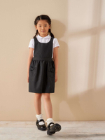 Сарафан школьный с карманами для девочки Next 975-008, Серый