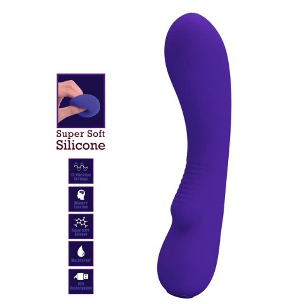 Вибратор Matt Super Soft (19 см) синий