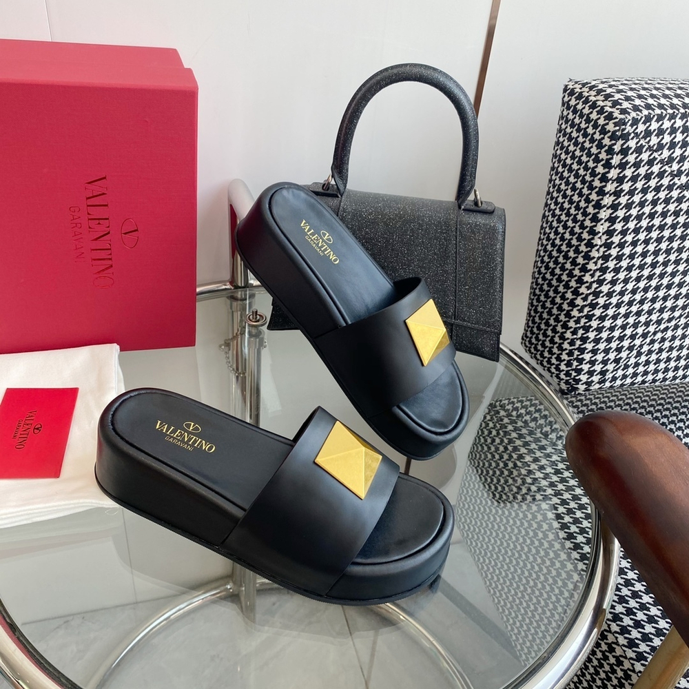 Valentino Roman Stud Slide Sandal