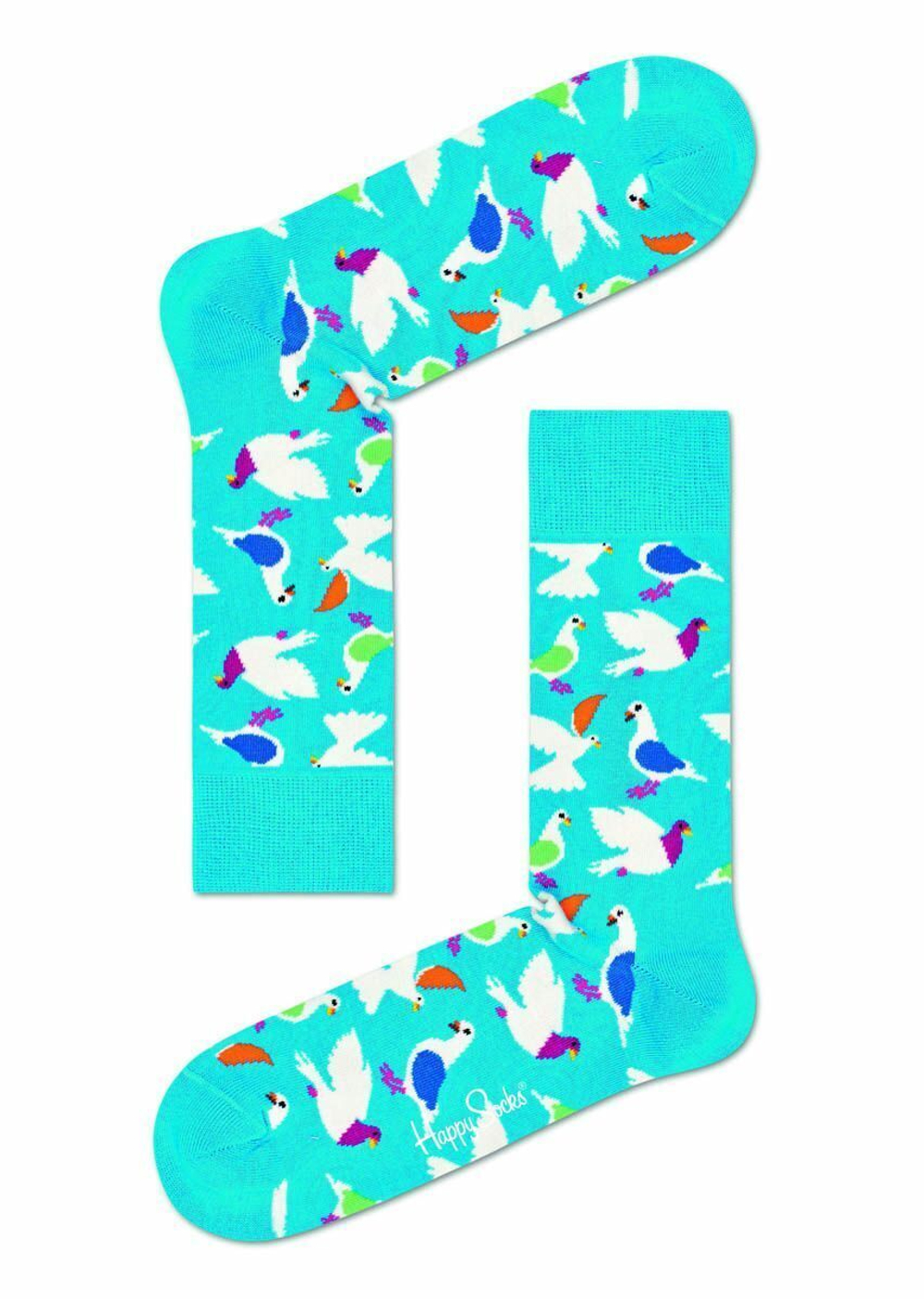 Носки унисекс Pigeon Sock с голубями (Размер: 29) (Цвет: черный)