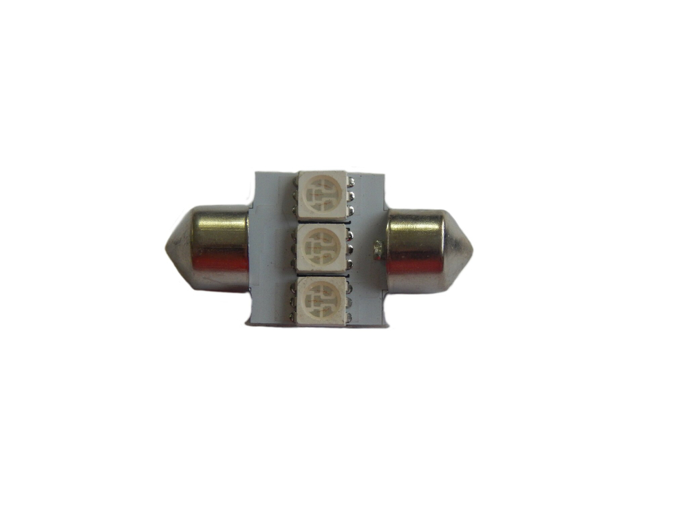 Лампа светодиодная 5050-3LED 36mm BLUE 12V 4154B лампа 4154B