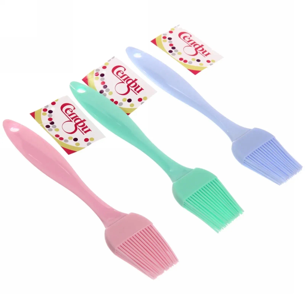 Кисточка кулинарная силиконовая 20,5*4см «Macarons» цветная ручка