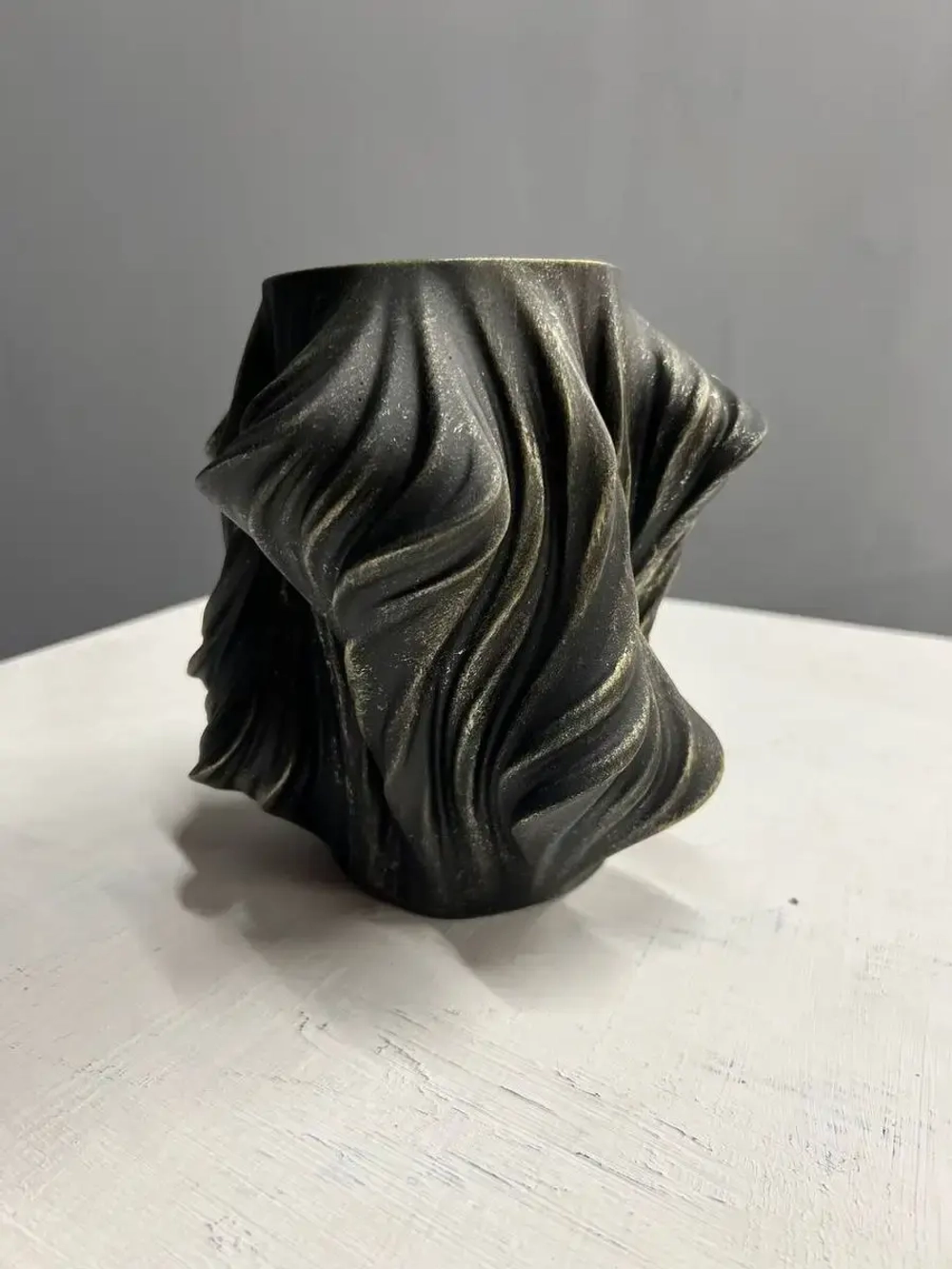 Кашпо гипсовое "Вечность" - Ваза интерьерная Декор