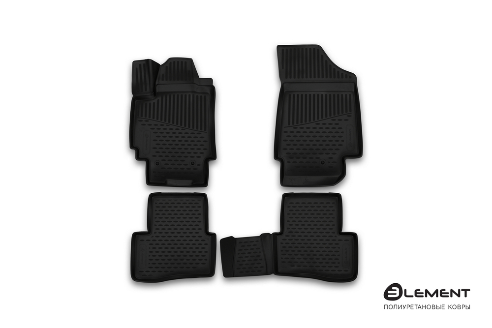 Коврики в салон для HYUNDAI Creta (I, Ip), 2016-2021, 4 шт. (полиуретан) ELEMENT3D2063210K