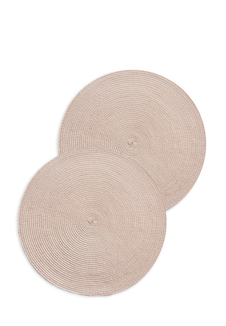 Набор салфеток сервиров 2шт DeNASTIA D36, 100%ПП, бежевый