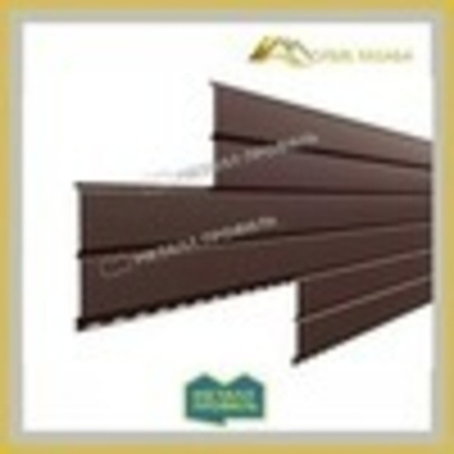 Сайдинг металлический L -Брус VikingMP E- RALL 8017 Шоколадно-коричневый 0.5мм