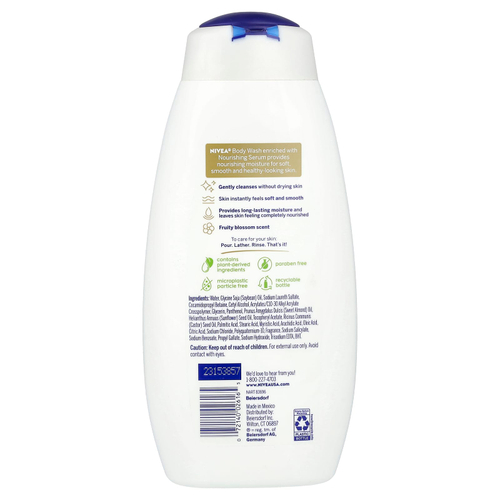 Nivea, Питательный гель для душа, растительные цветы, 591 мл (20 жидк. унц.)