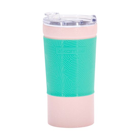 Термокружка 380 мл. пластиковая Kamille KM 2046 с TPR вставкой