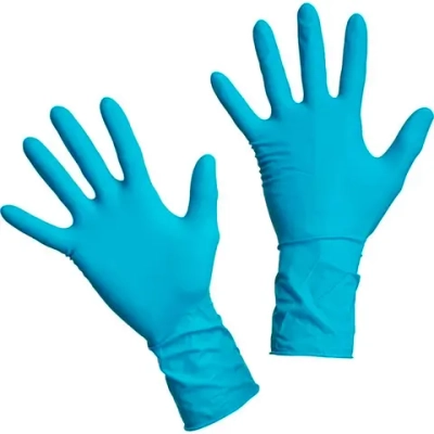 Перчатки Dermagrip High risk размер ХL латексные смотровые нестерильные неопудренные текстурированные с удлиненной манжетой 300 мм 25 пар