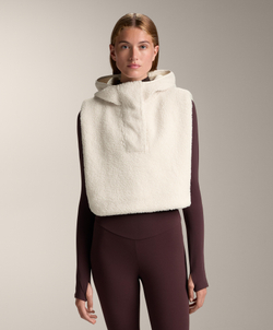 Oysho Жилет с капюшоном, экрю