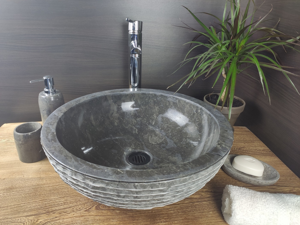 Раковина из мрамора Bowl Black Marmo BM-60032 45*45*15