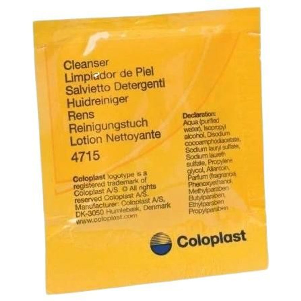 Очиститель для кожи вокруг стомы в салфетках 30шт Coloplast Comfeel Cleanser Колопласт Комфил Клинзер арт. 4715
