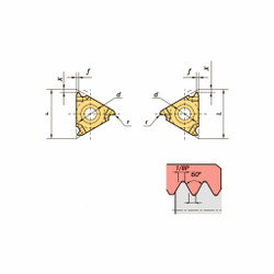 22NR 3.5 ISO/SD2136 Пластина резьбовая внутренняя резьба, шаг 3,5