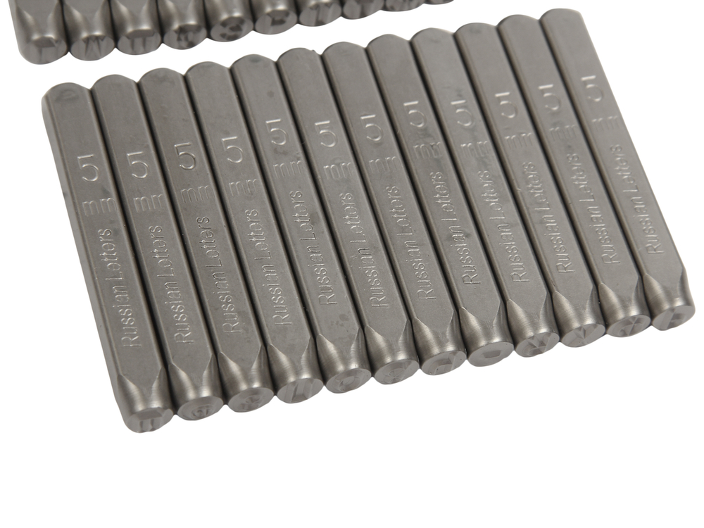 Клейма буквенные кириллица 5мм (HRC 60+-2град. DIN 1451) JTC