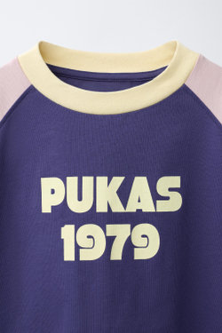 ZARA X PUKAS ФУТБОЛКА РЕГЛАН PUKAS SURF, СИНИЙ