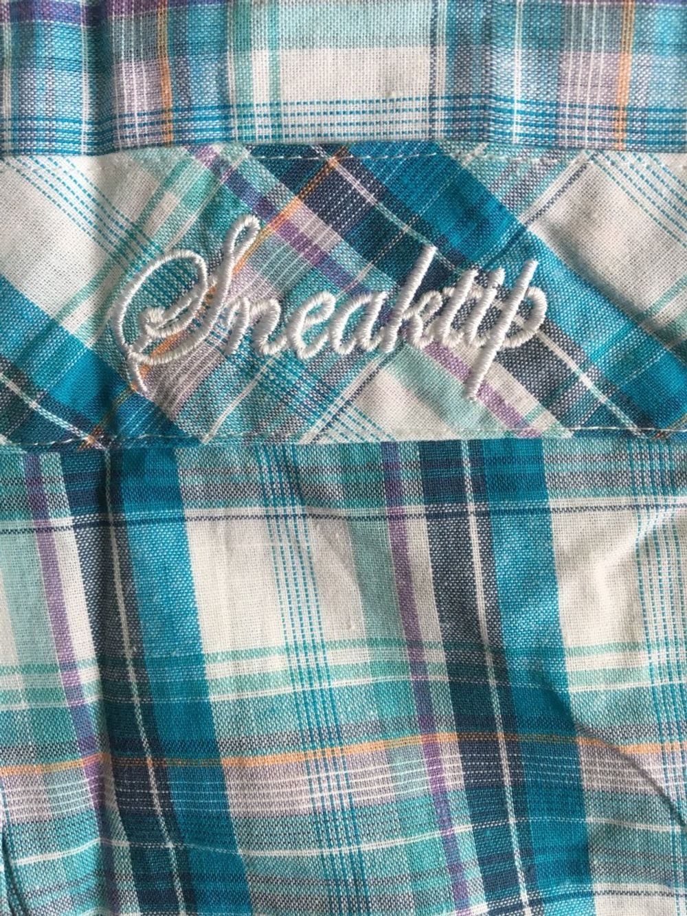 Рубашка с коротким рукавом Sneaktip Cobra Plaid синяя