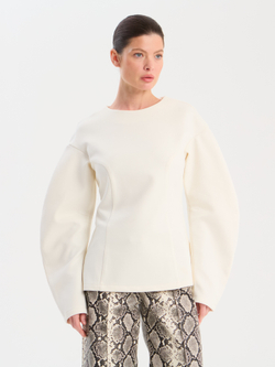 Блуза О-силуэт трикотажная