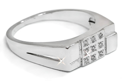 Ювелирное кольцо из серебра