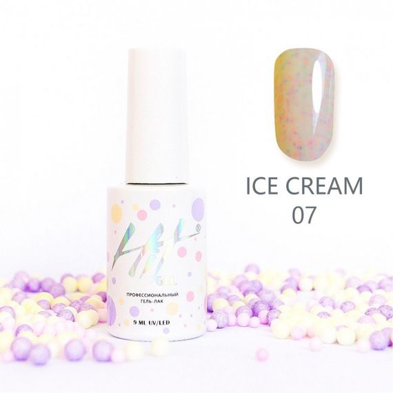 Гель-лак ТМ &quot;HIT gel&quot; №07 Ice cream, 9 мл