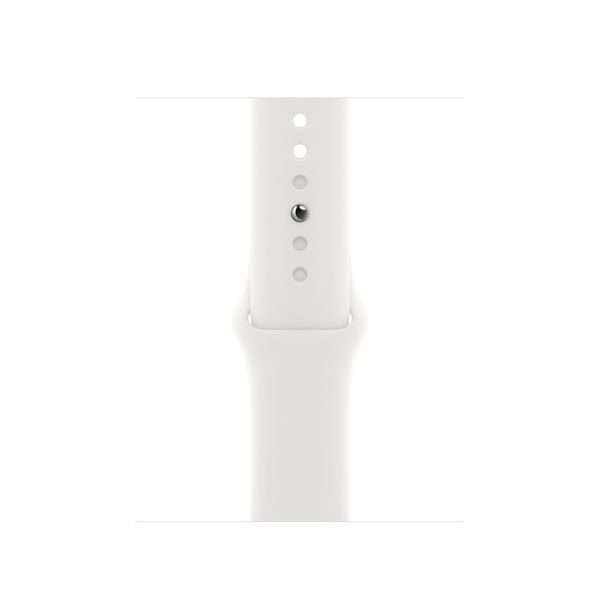 Умные часы Apple Watch Series SE Gen 2 40 мм из алюминия серебристого цвета, белый спортивный ремешок (S/M 130–180mm)