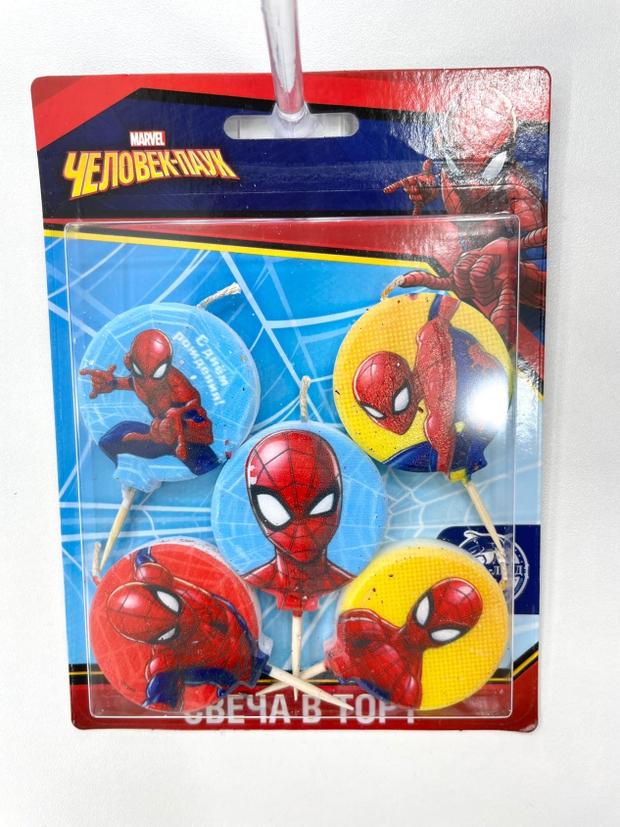 Свеча в торт набор, Человек-паук