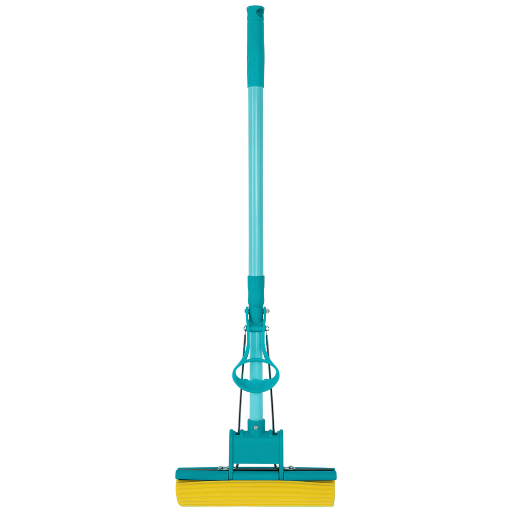 Швабра отжимная, 110 см, губка PVA 26х5,5х6 см, телескопическая рукоятка, бирюзовая, Home// Palisad