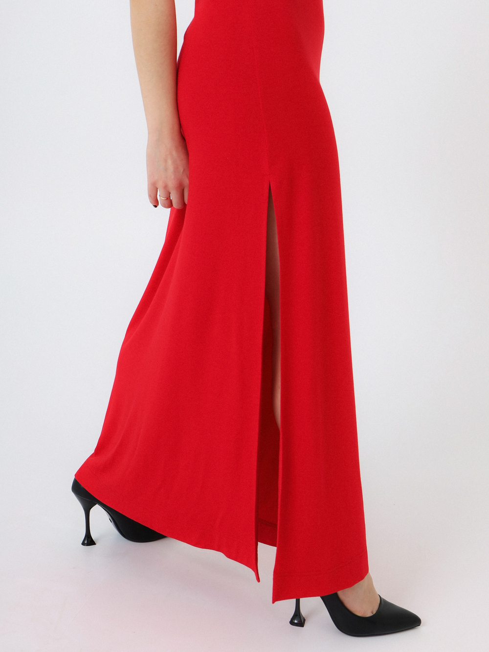 Платье-поло Вискоза, красное