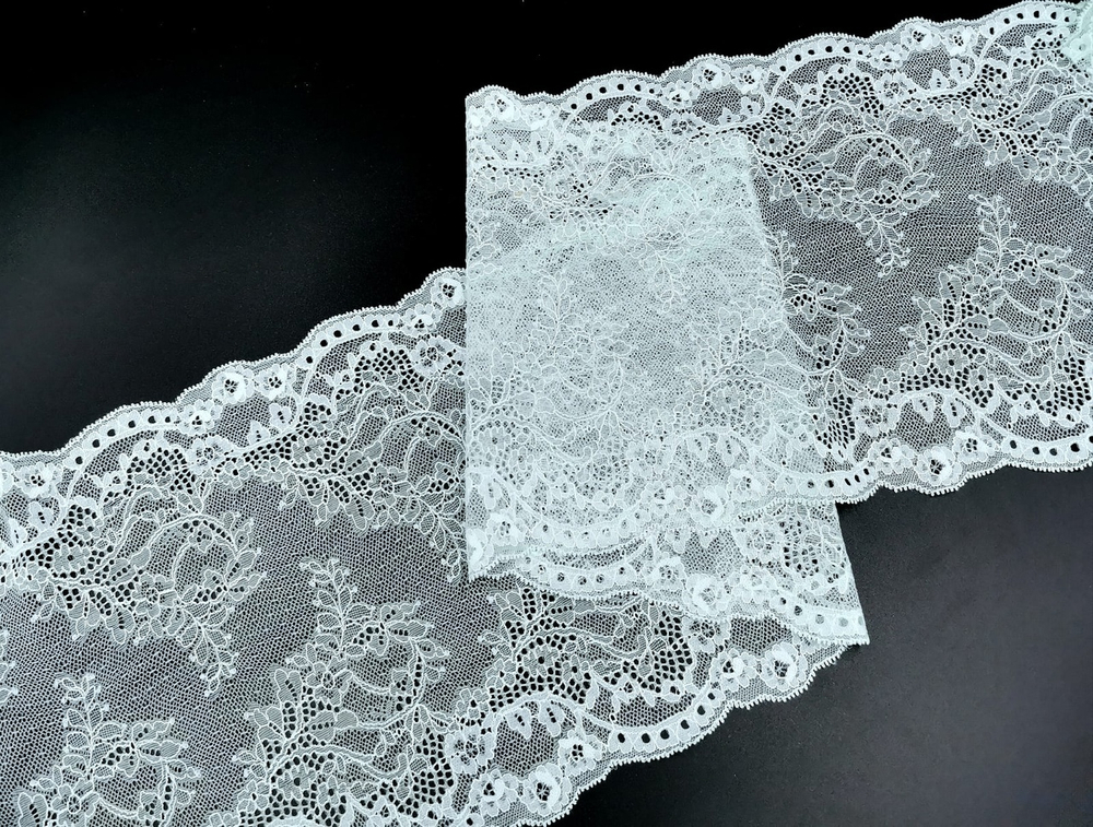 Эластичное кружево, 21 см, мята (Арт: EK-2546), м