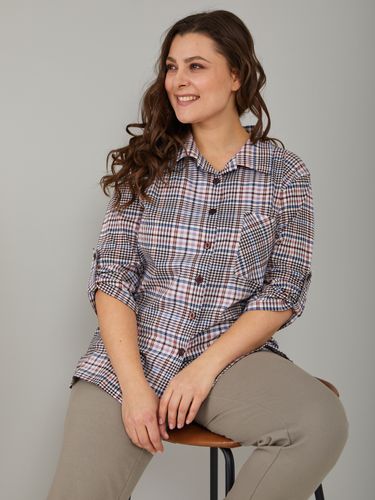 Рубашка Р-001/коричнево-розоваяклетка