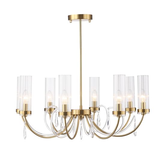 SL1400.303.08 Люстра подвесная ST-Luce Латунь/Латунь, Прозрачный E14 8*40W ILLUMIA