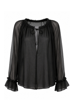 Блуза из шифона Cava Black
