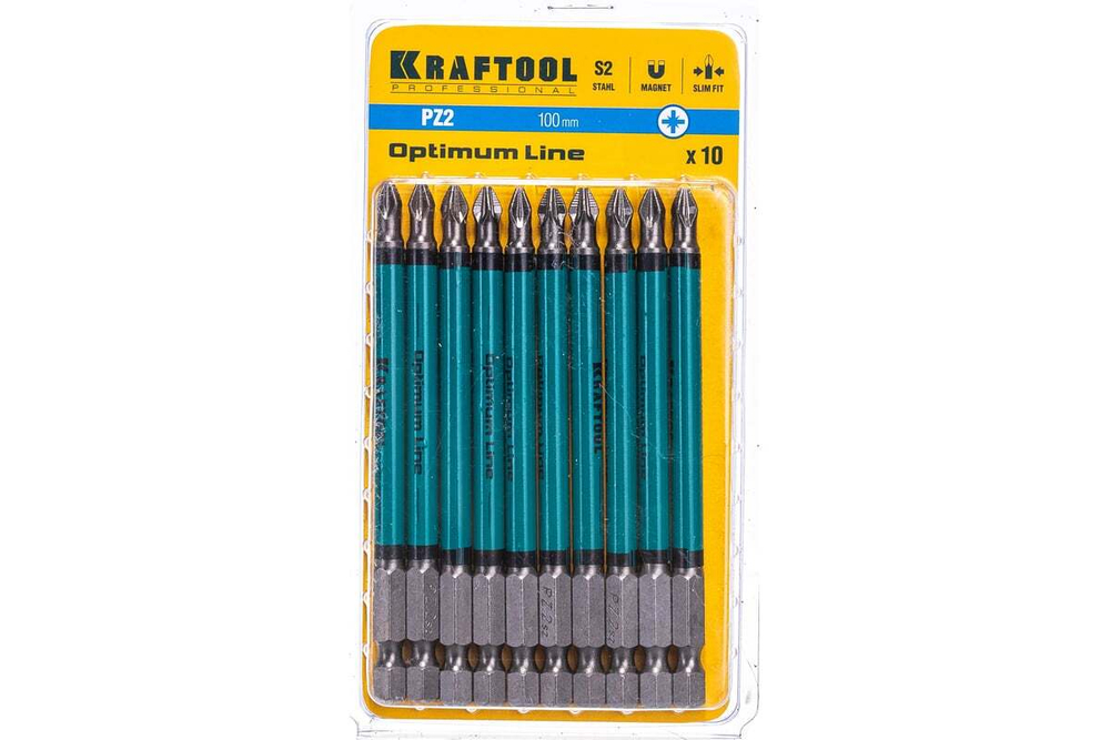 Профессиональные биты Kraftool PZ2, 100 мм (цена за 1 биту)