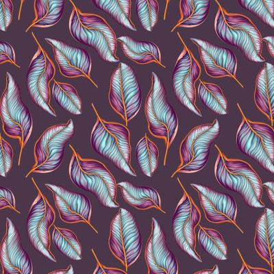 Листья пальмы на тёмном