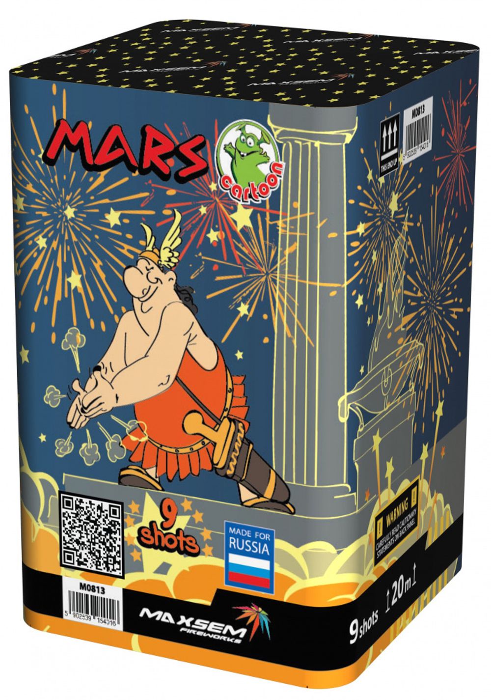 Батарея салютов "MARS"  9 залпов * 0.8"  1/36