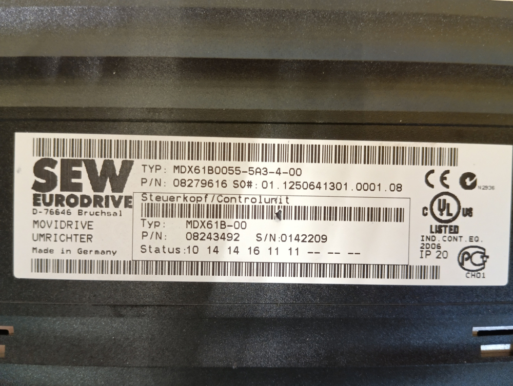 SEW Eurodrive MDX61B0055-5A3-4-00+MDX60A0054-5A3-4-00 с хранения
