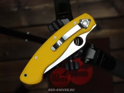 (Реплика Spyderco Military) Складной нож Steelclaw Боец-3 , желтая рукоять - сталь D2