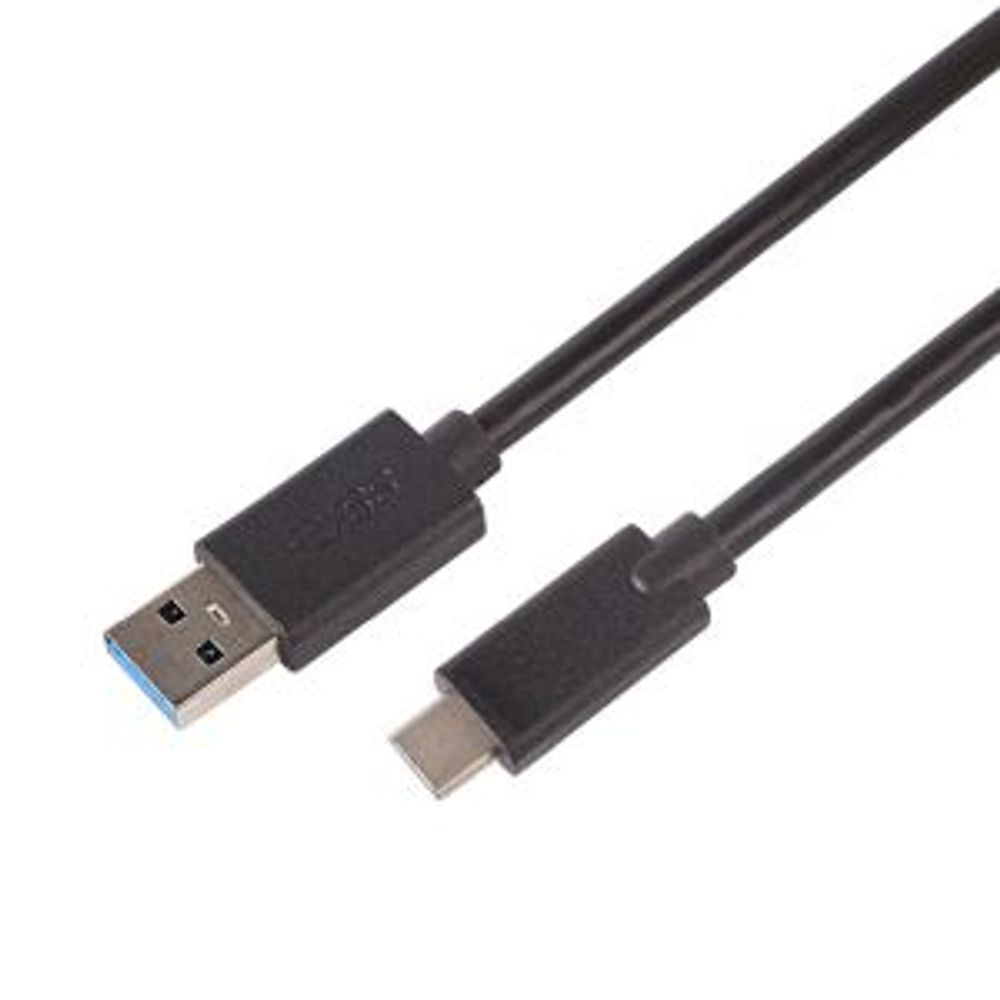 Кабель USB-A 3.0 – Type-C 3.1, 3А, 1м, ПВХ, черный REXANT