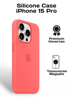 Силиконовый чехол Silicone Case iPhone 15 Pro, c MagSafe, Красный