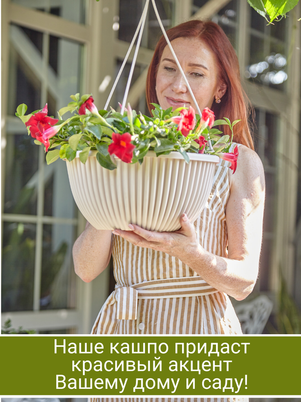 Подвесное кашпо 6 литров, комплект из 2-х штук