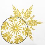 Украшение для окон и стекла ЗОЛОТАЯ СКАЗКА "Золотистые снежинки 1", 30х38 см, ПВХ, 591187