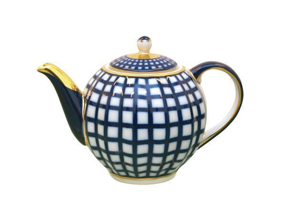 Чайник заварочный Тюльпан Кобальтовая клетка 600 мл арт. 80.03048.00.1