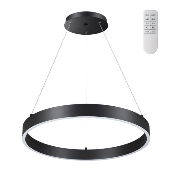 358959 OVER NT22 298 черный Светильник подвесной диммируемый, в комплекте пульт ДУ (2.4G) IP20 LED 3000К~6000К 50W 220V ITER