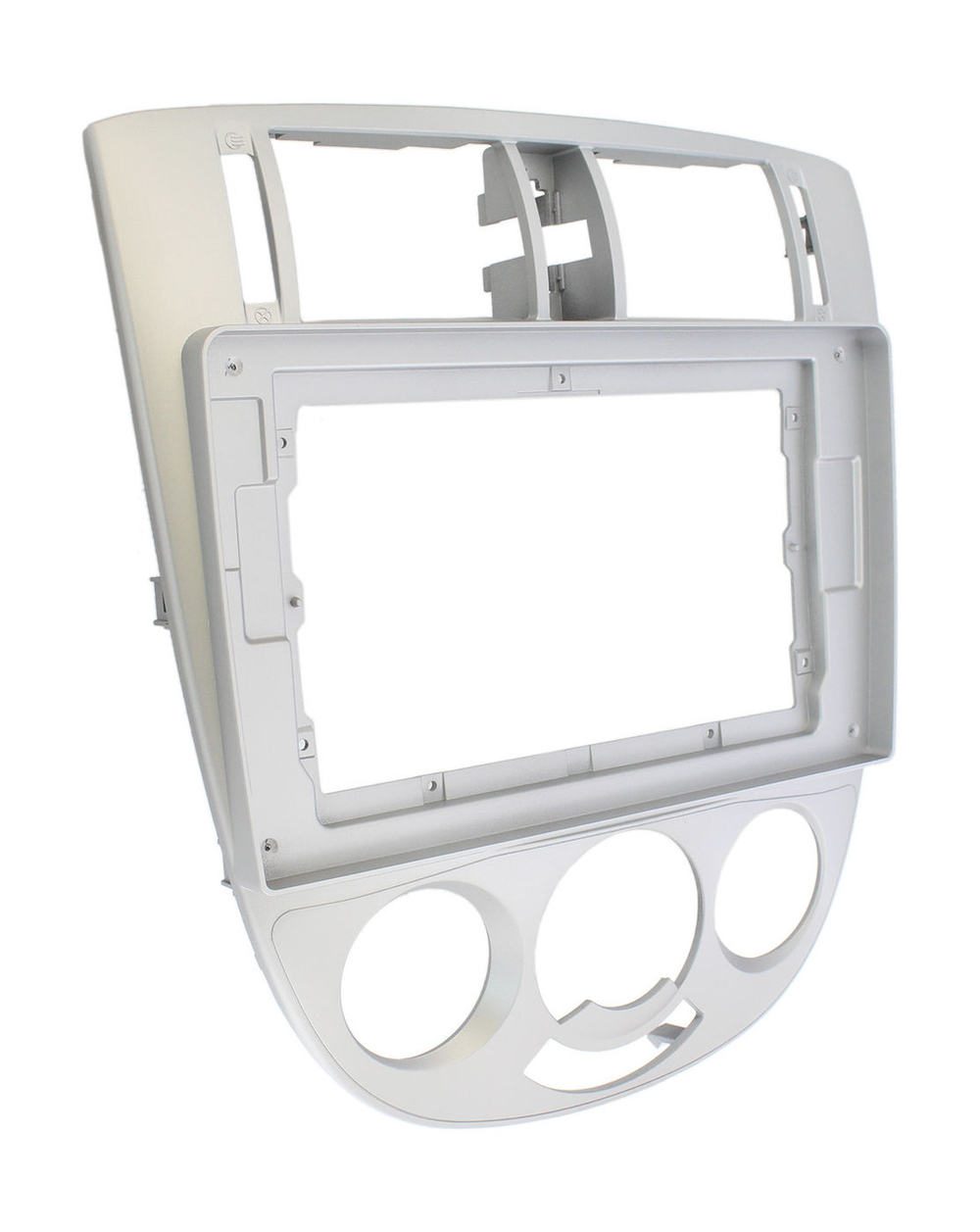 Комплект рамки с разъёмами 10" Chevrolet Lacetti седан, Daewoo/Ravon Gentra (серебро кондей) - Car-Smart 3013CON