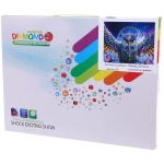 Алмазная мозаика на подрамнике с полным заполнением «МИР ЯРКИХ КРАСОК», радужная сова, 30*40см