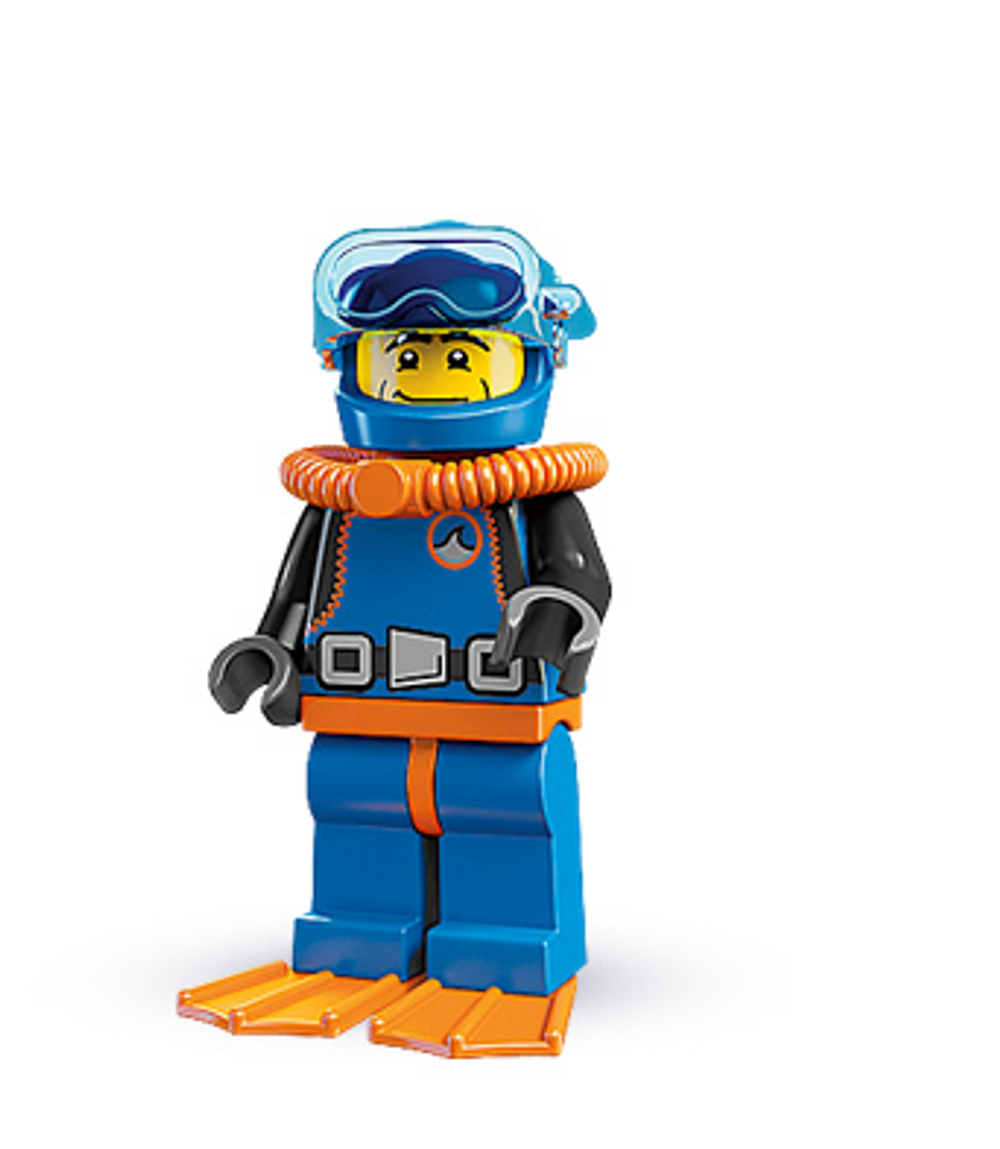 Минифигурка LEGO col01-15 Глубоководный дайвер